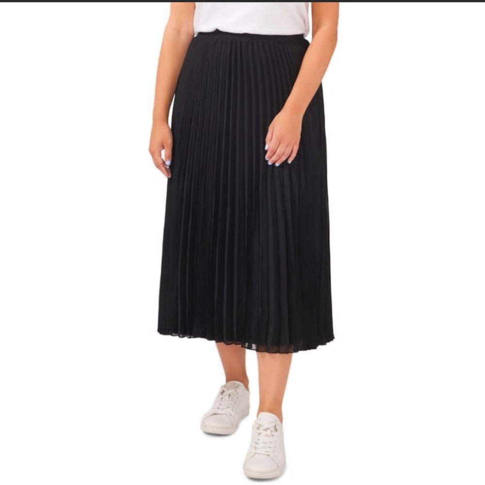 Vince camuto black pleated midi skirt xx large
